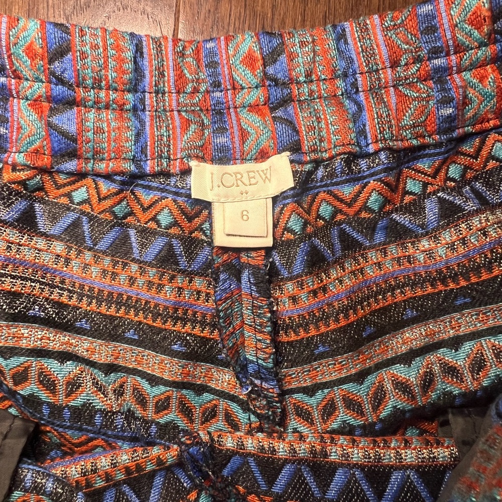 J. Crew Multicolor Patterned High Waist Shorts - image 3